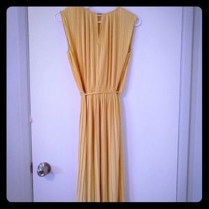 H&M yellow pleated dress, new with tags